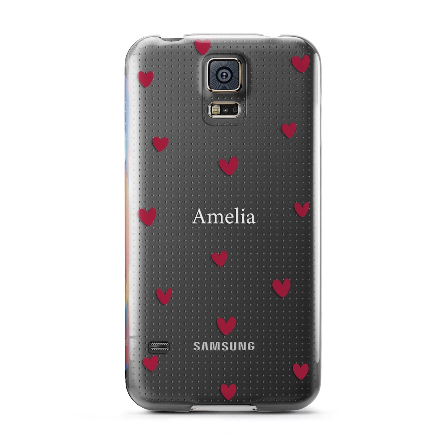 Custom Hearts Name Samsung Galaxy S5 Case