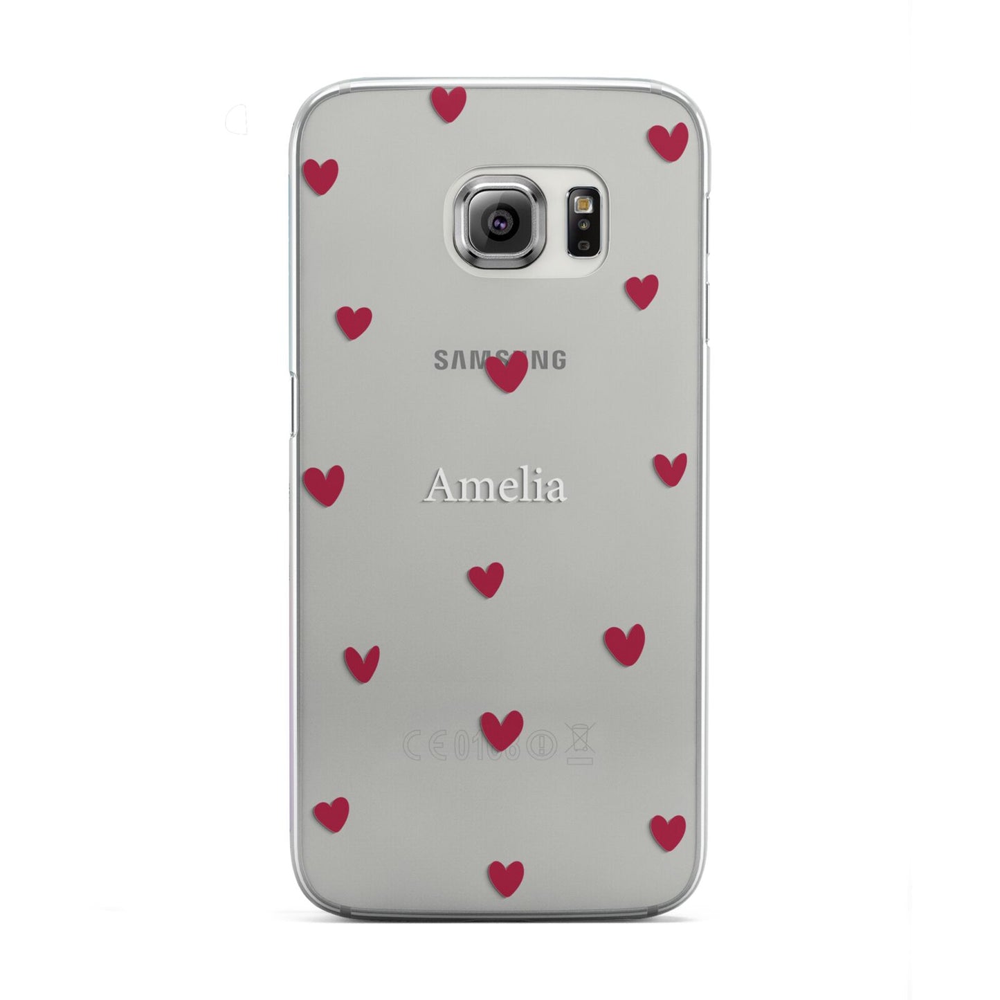 Custom Hearts Name Samsung Galaxy S6 Edge Case