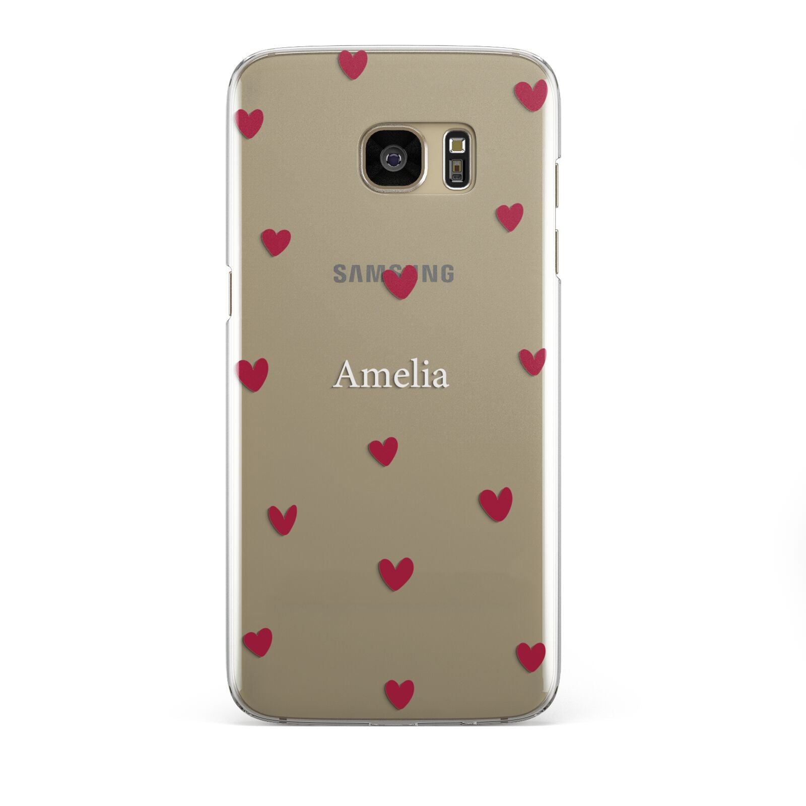 Custom Hearts Name Samsung Galaxy S7 Edge Case