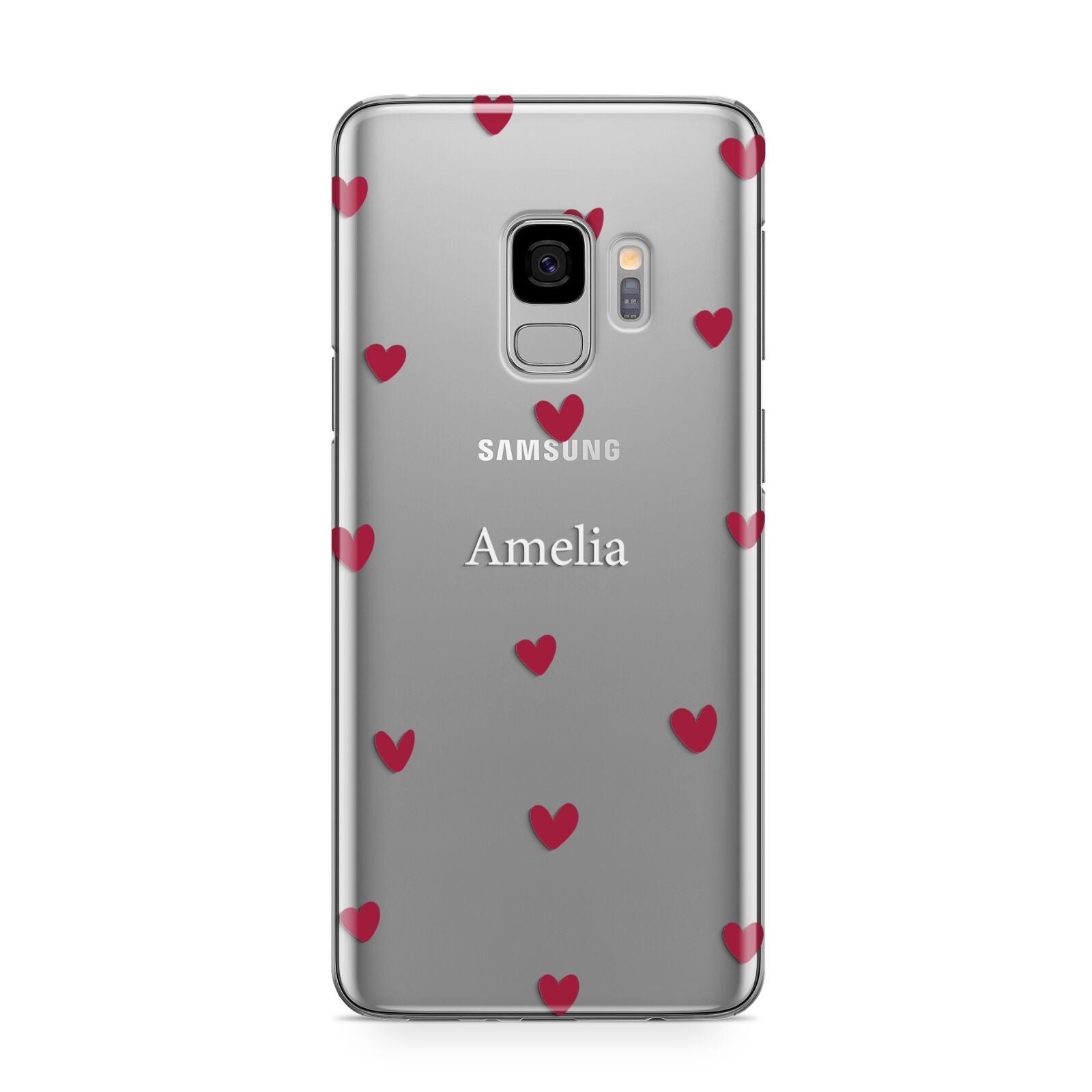 Custom Hearts Name Samsung Galaxy S9 Case