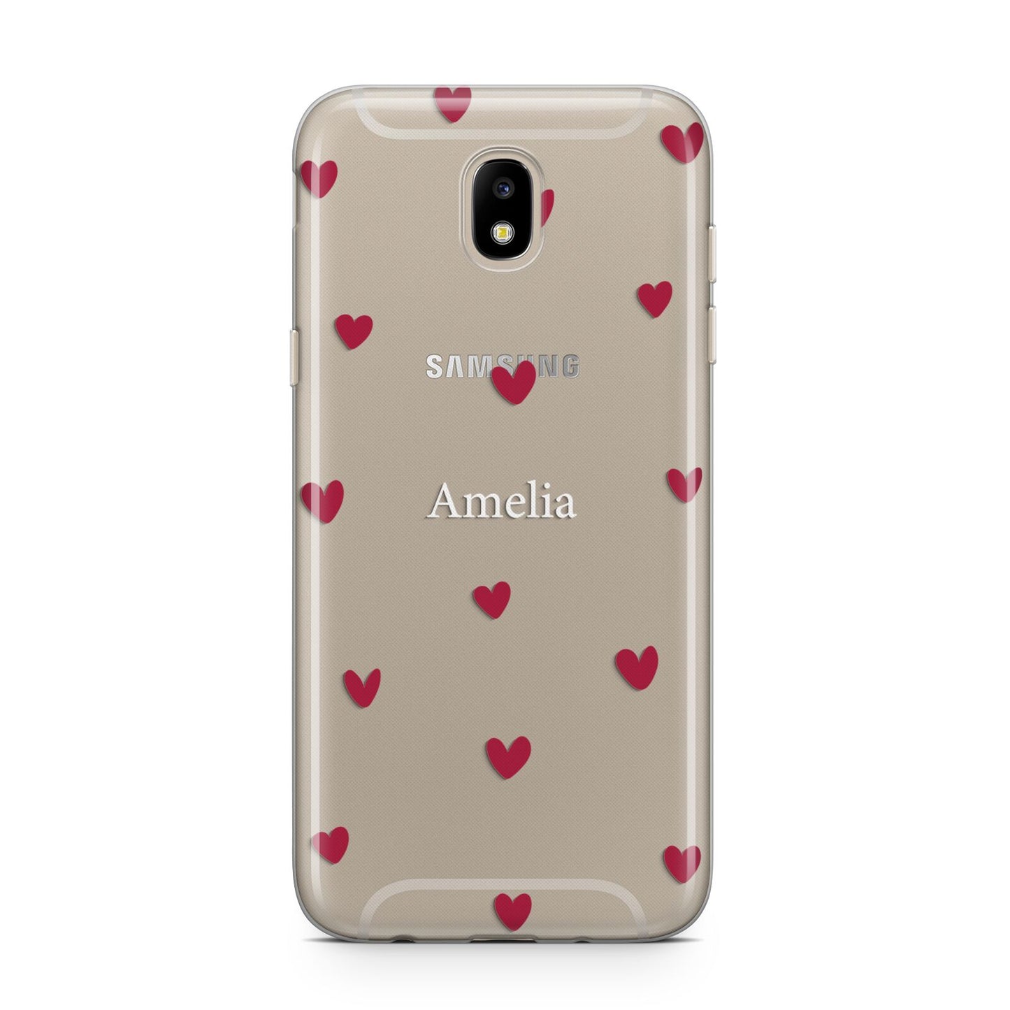 Custom Hearts Name Samsung J5 2017 Case