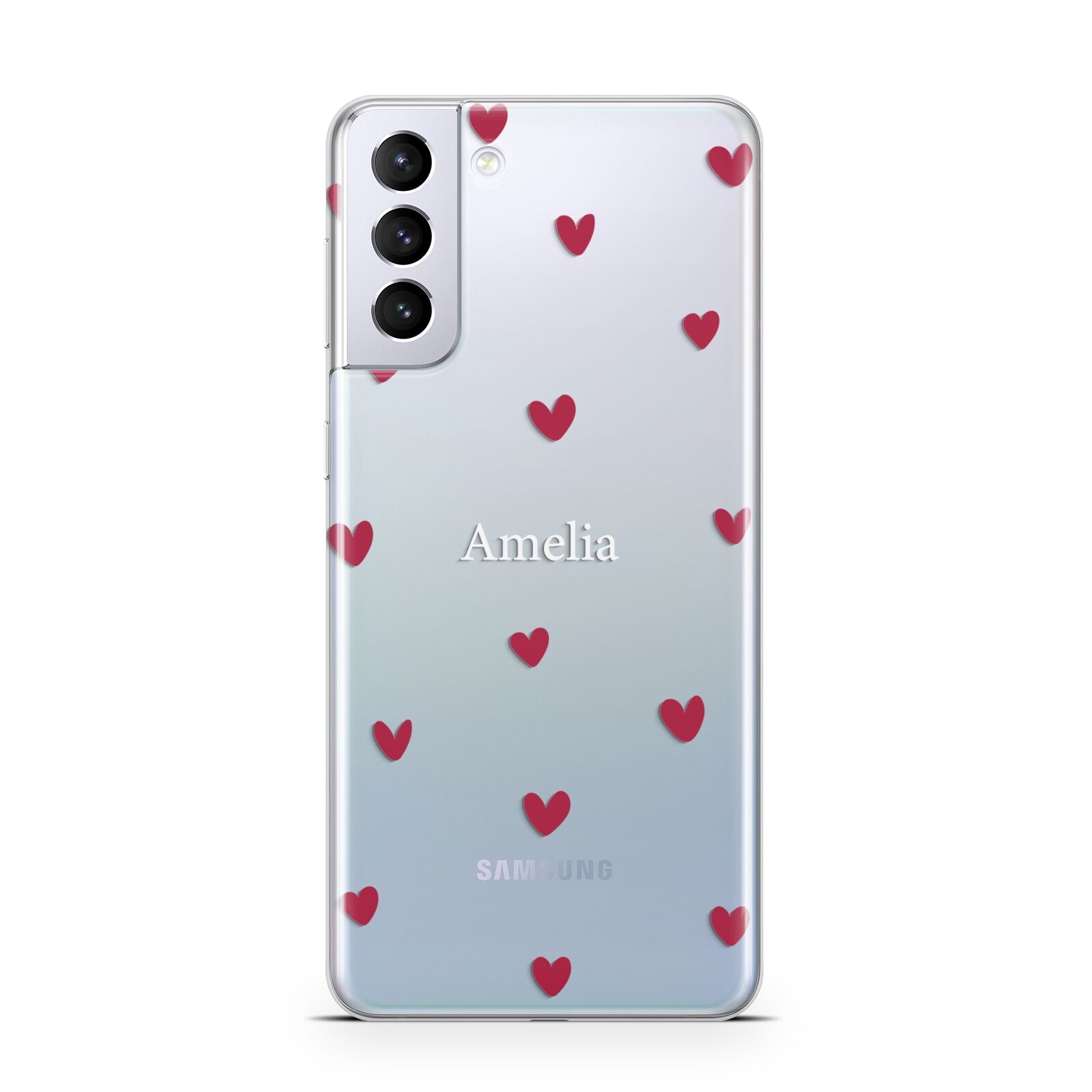 Custom Hearts Name Samsung S21 Plus Case