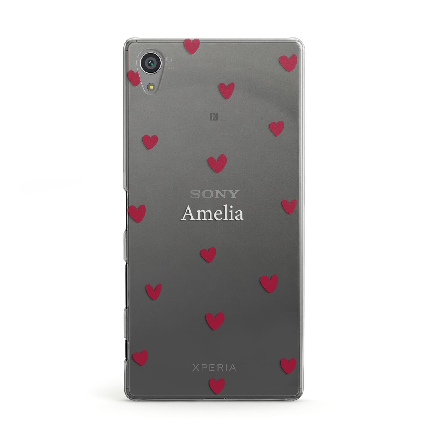 Custom Hearts Name Sony Xperia Case