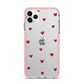 Custom Hearts Name iPhone 11 Pro Max Impact Pink Edge Case