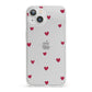 Custom Hearts Name iPhone 13 Clear Bumper Case