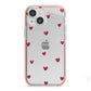 Custom Hearts Name iPhone 13 Mini TPU Impact Case with Pink Edges