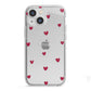 Custom Hearts Name iPhone 13 Mini TPU Impact Case with White Edges