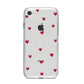 Custom Hearts Name iPhone 8 Bumper Case on Silver iPhone