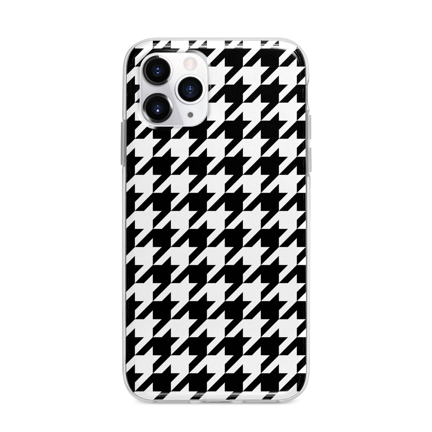 Custom Houndstooth Apple iPhone 11 Pro Max in Silver with Bumper Case