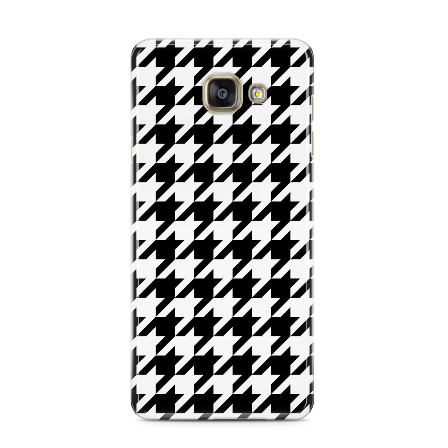 Custom Houndstooth Samsung Galaxy A3 2016 Case on gold phone