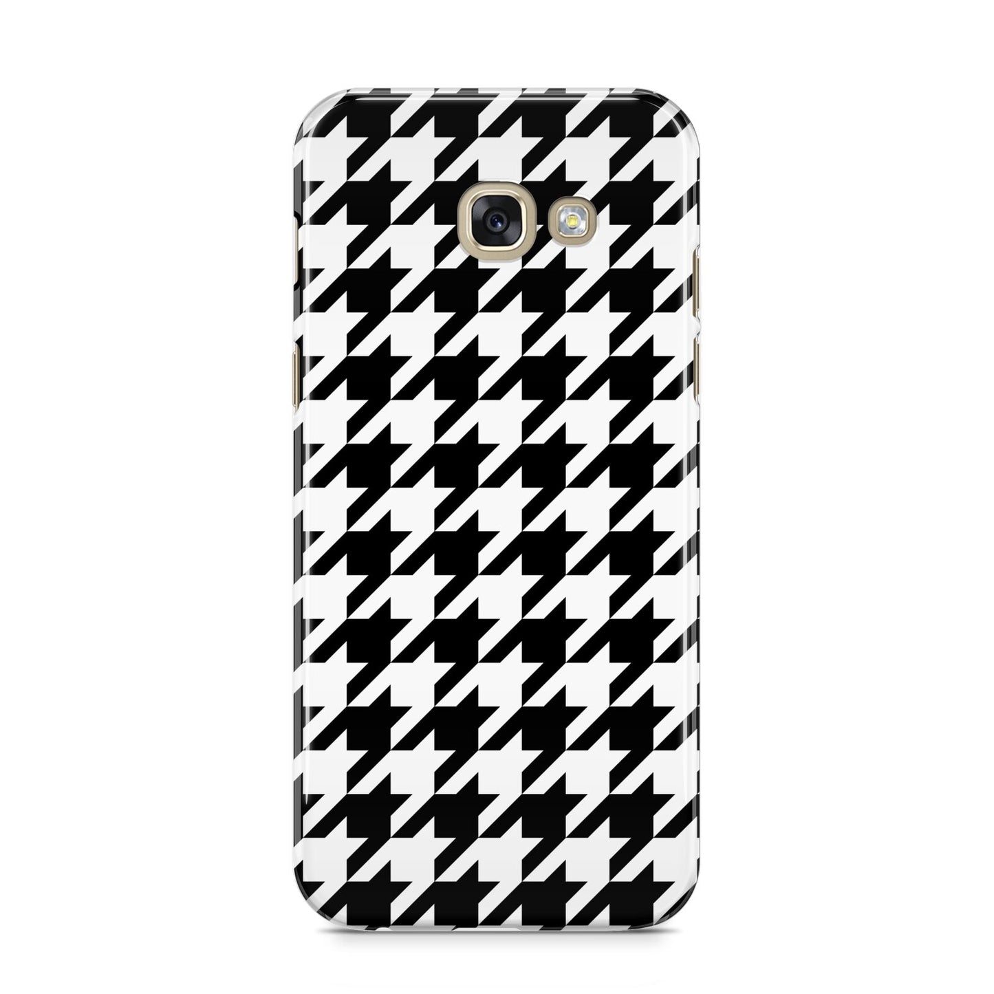 Custom Houndstooth Samsung Galaxy A5 2017 Case on gold phone