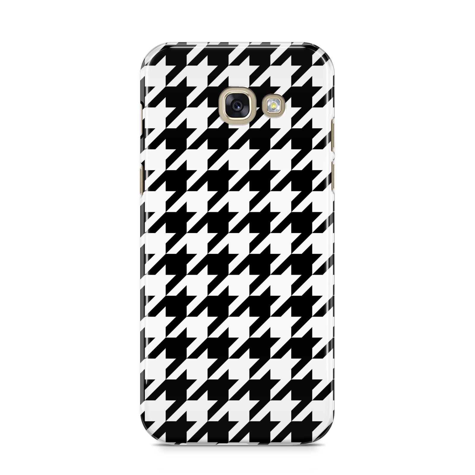 Custom Houndstooth Samsung Galaxy A5 2017 Case on gold phone