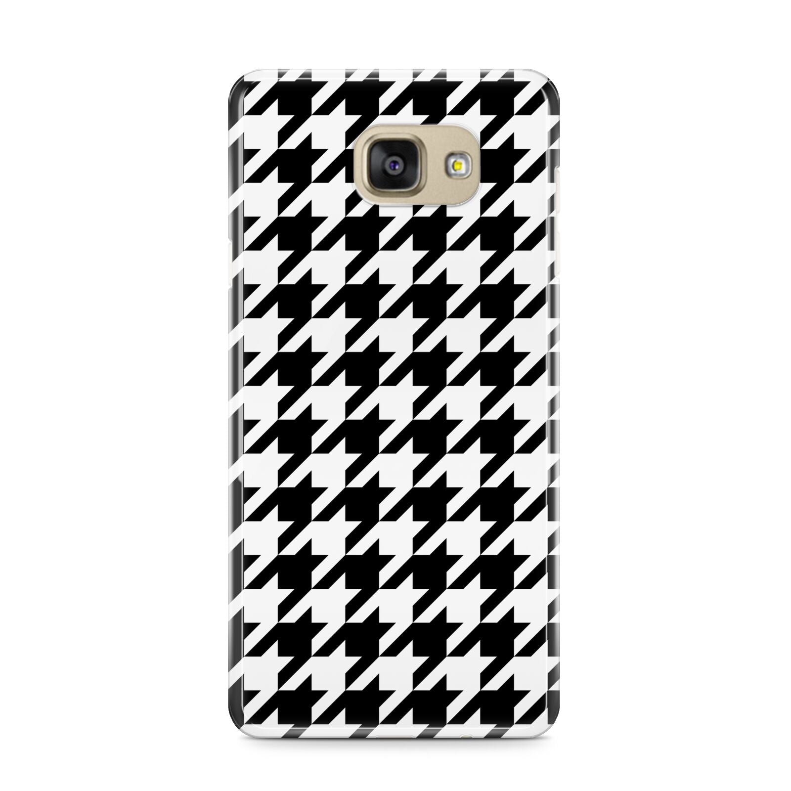 Custom Houndstooth Samsung Galaxy A9 2016 Case on gold phone