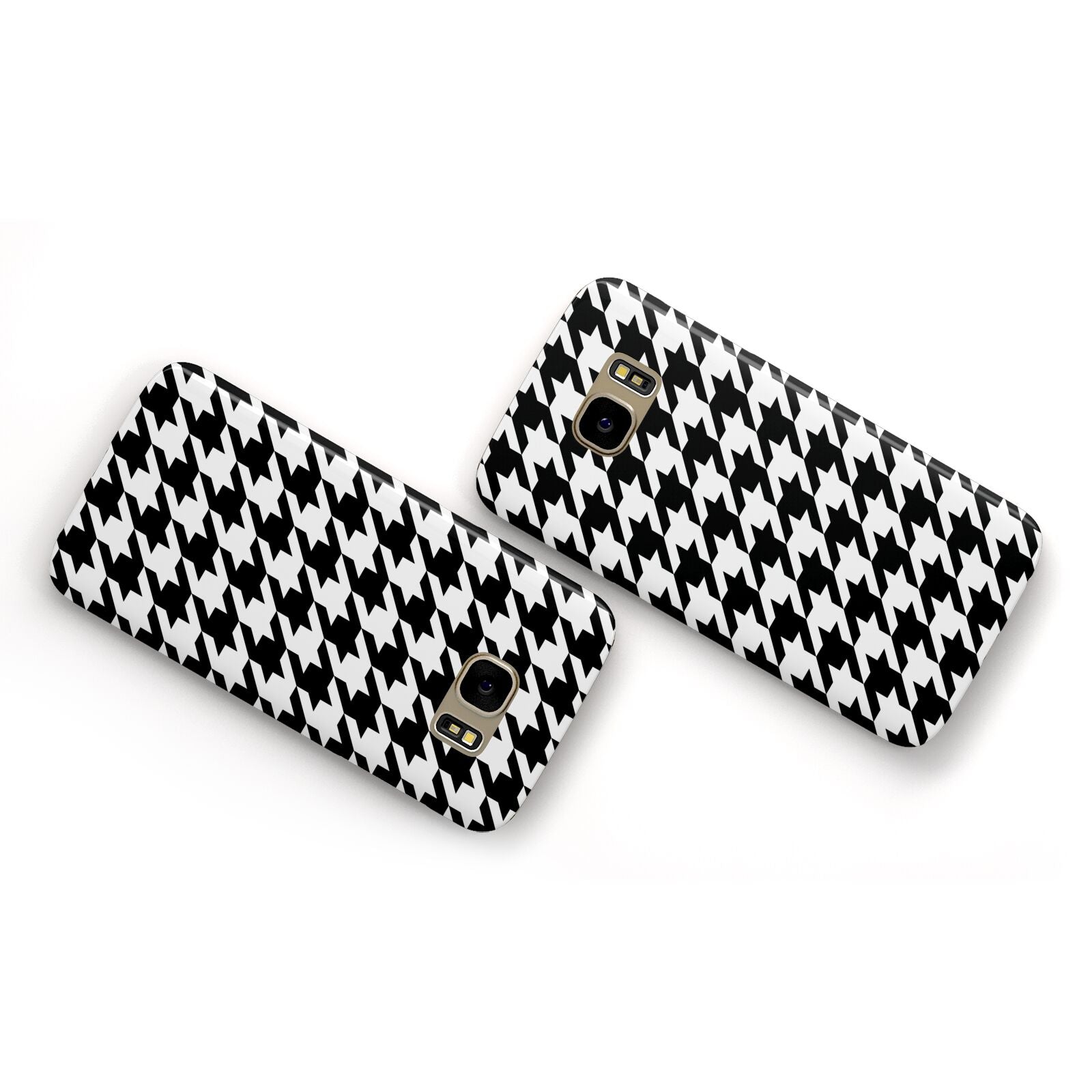 Custom Houndstooth Samsung Galaxy Case Flat Overview