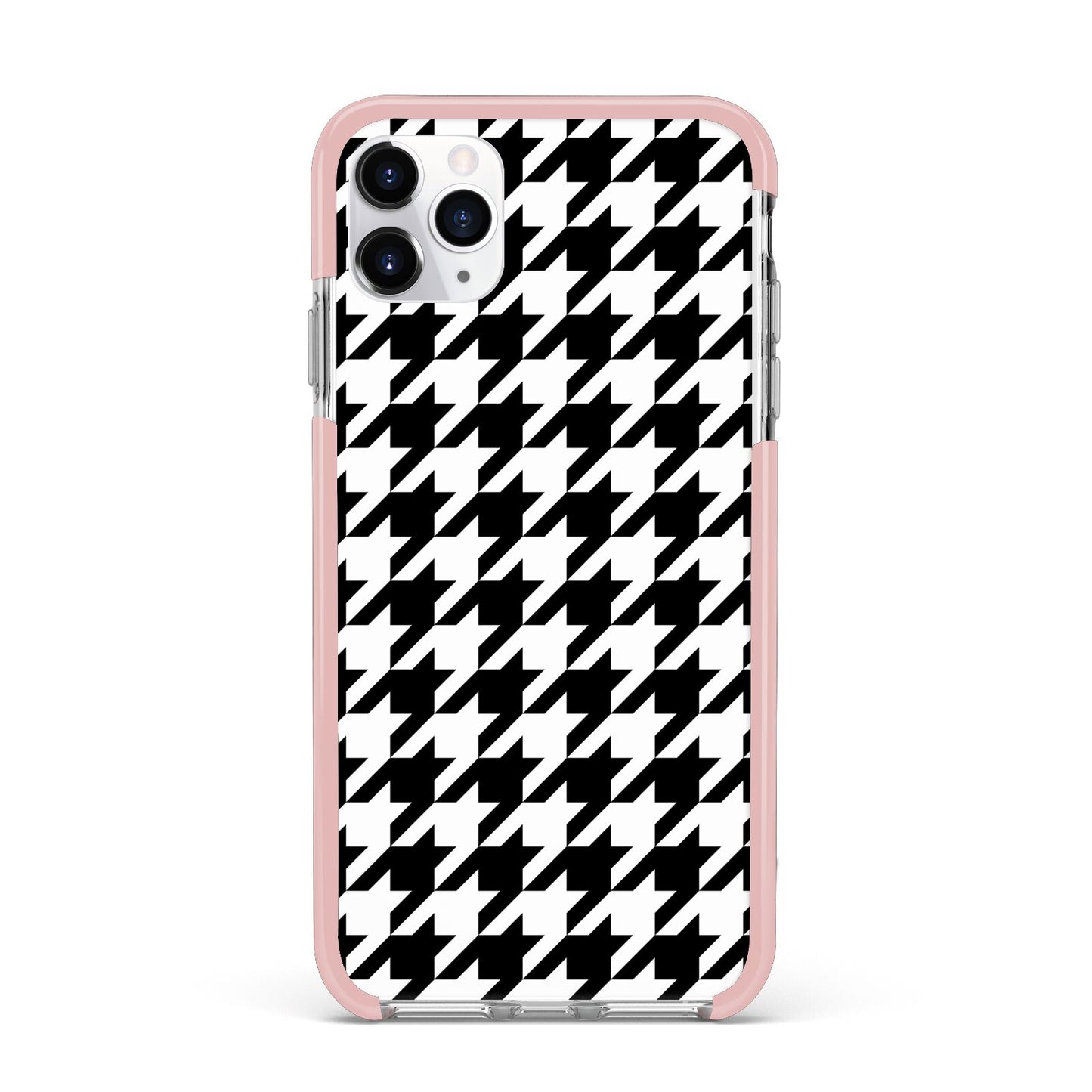 Custom Houndstooth iPhone 11 Pro Max Impact Pink Edge Case