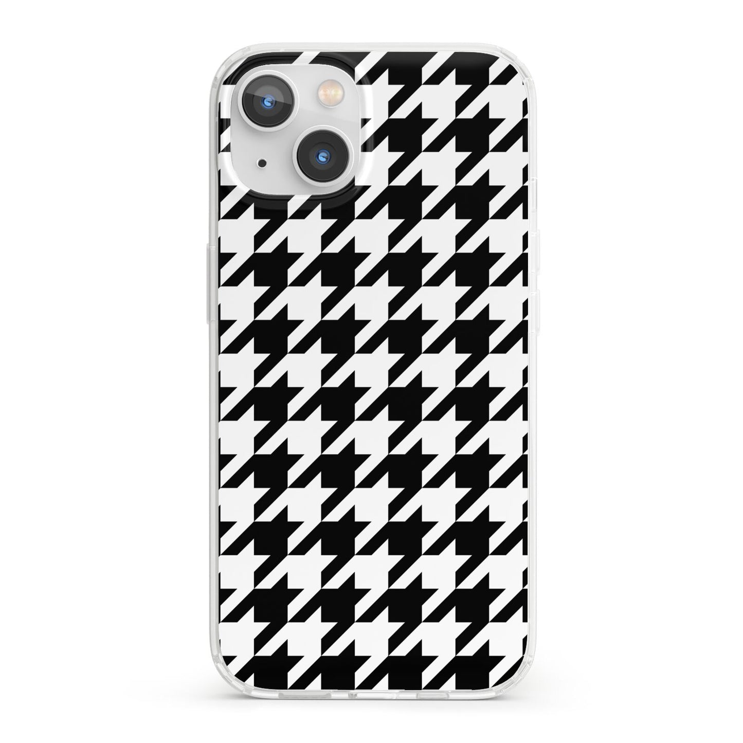 Custom Houndstooth iPhone 13 Clear Bumper Case