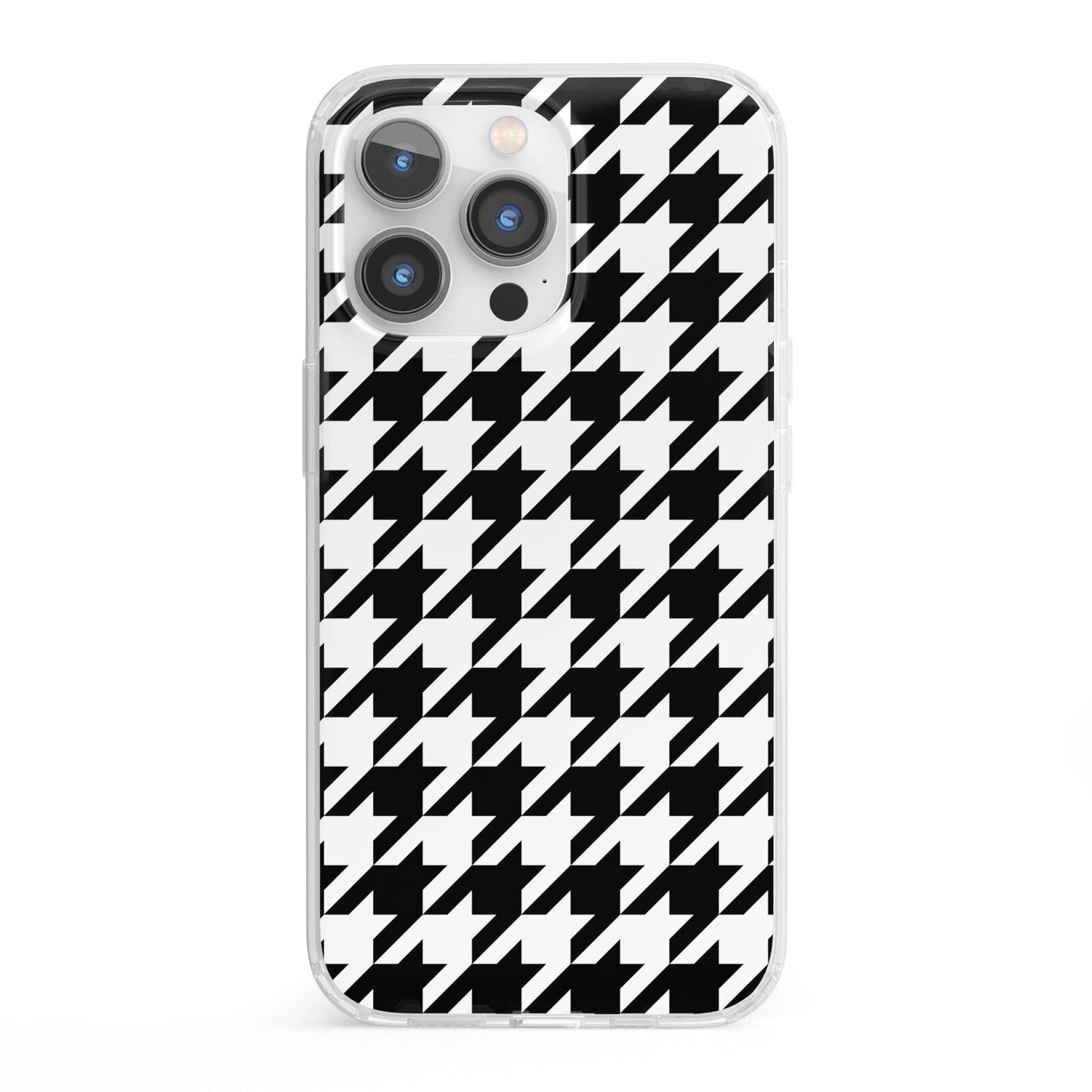 Custom Houndstooth iPhone 13 Pro Clear Bumper Case