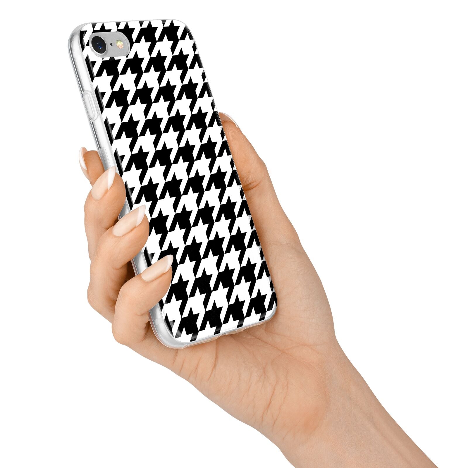 Custom Houndstooth iPhone 7 Bumper Case on Silver iPhone Alternative Image