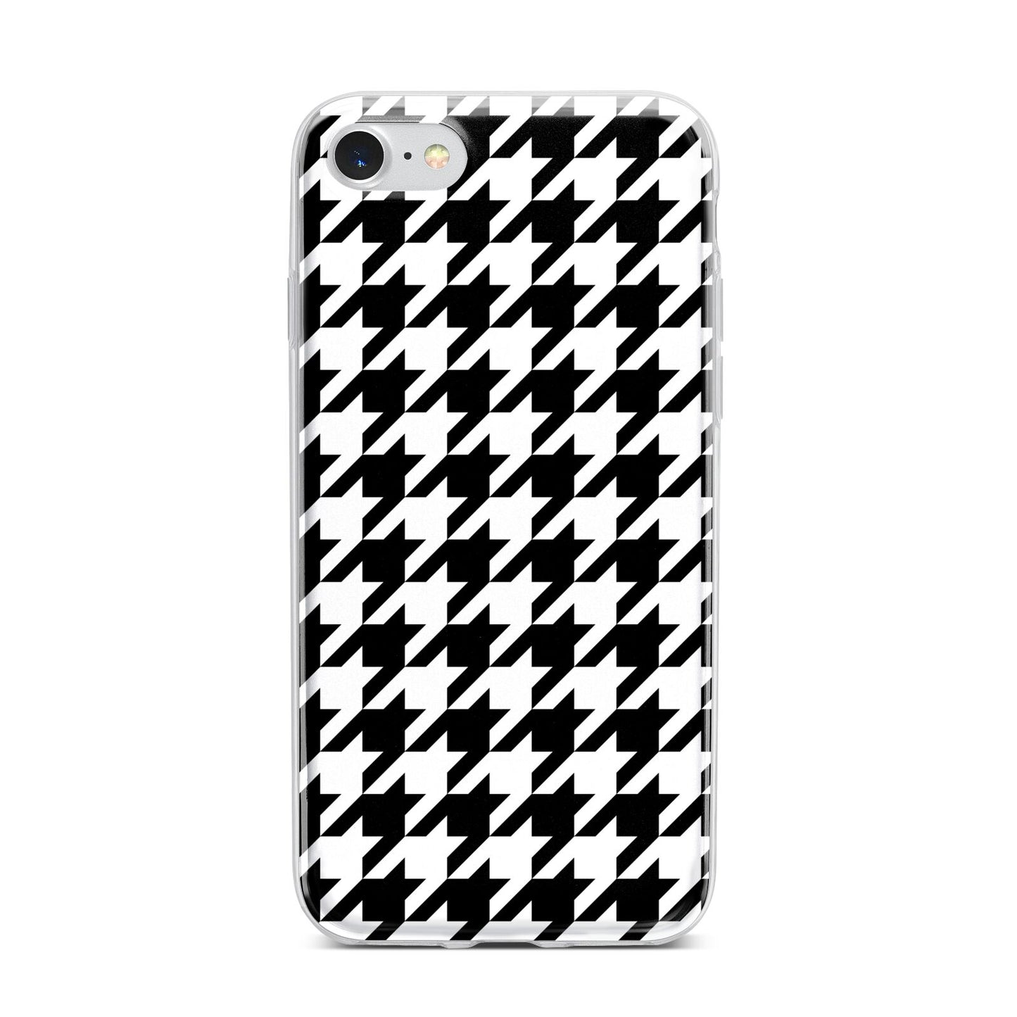 Custom Houndstooth iPhone 7 Bumper Case on Silver iPhone