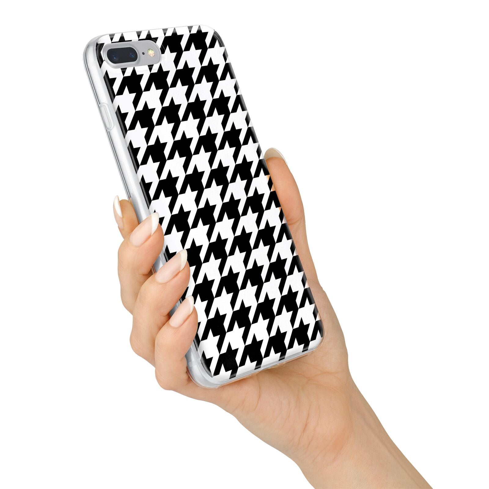 Custom Houndstooth iPhone 7 Plus Bumper Case on Silver iPhone Alternative Image