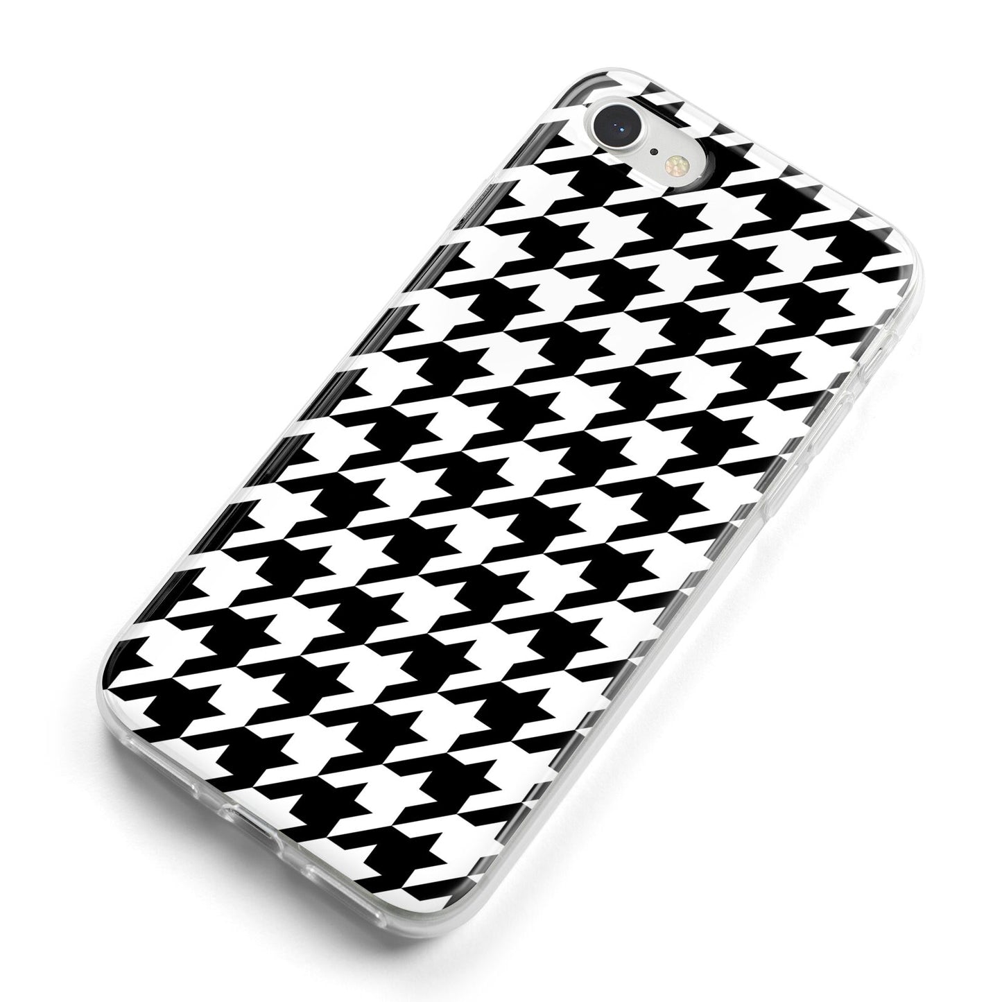 Custom Houndstooth iPhone 8 Bumper Case on Silver iPhone Alternative Image