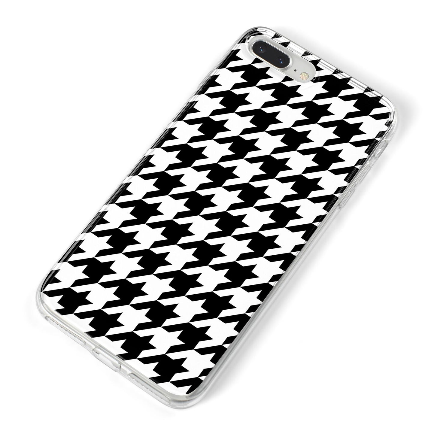 Custom Houndstooth iPhone 8 Plus Bumper Case on Silver iPhone Alternative Image