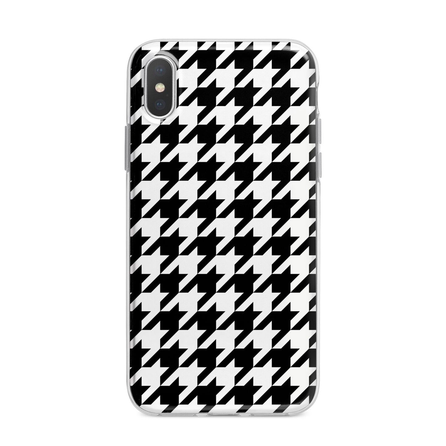 Custom Houndstooth iPhone X Bumper Case on Silver iPhone Alternative Image 1