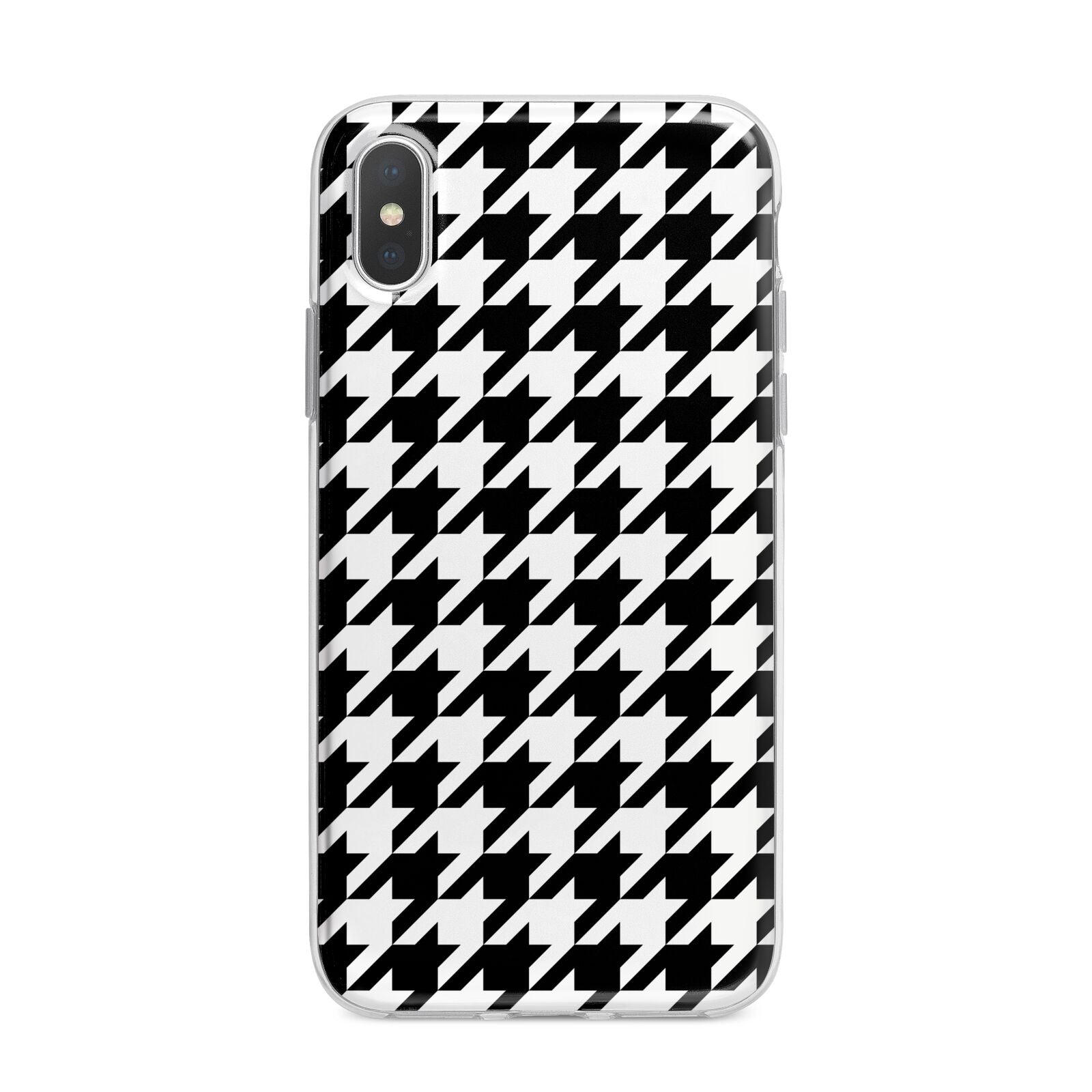 Custom Houndstooth iPhone X Bumper Case on Silver iPhone Alternative Image 1