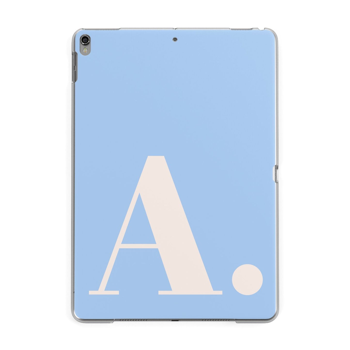 Custom Initial Apple iPad Grey Case