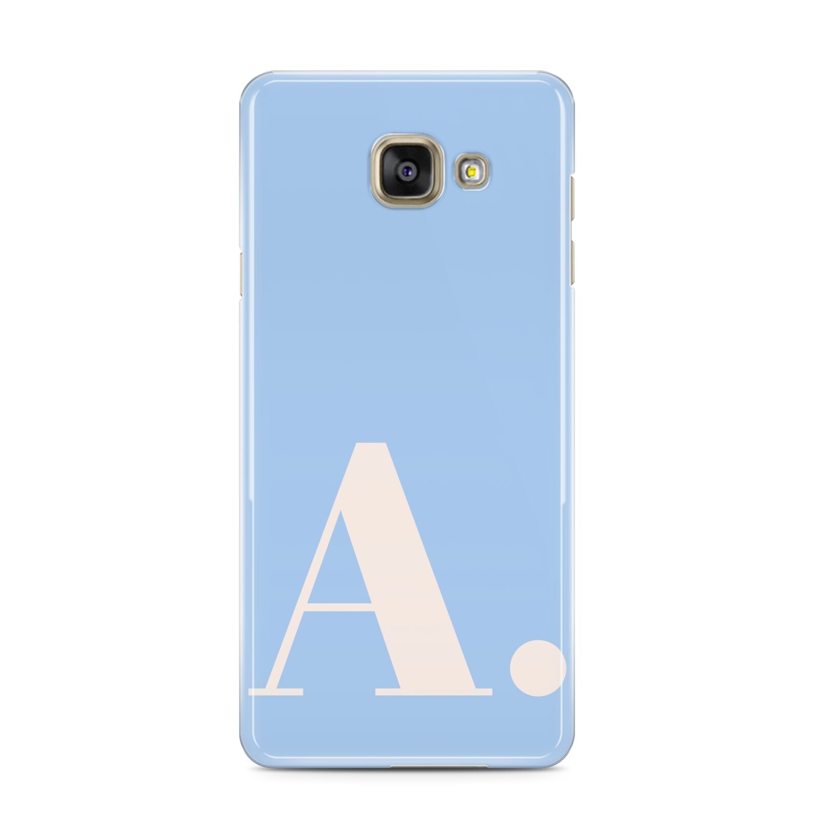 Custom Initial Samsung Galaxy A3 2016 Case on gold phone