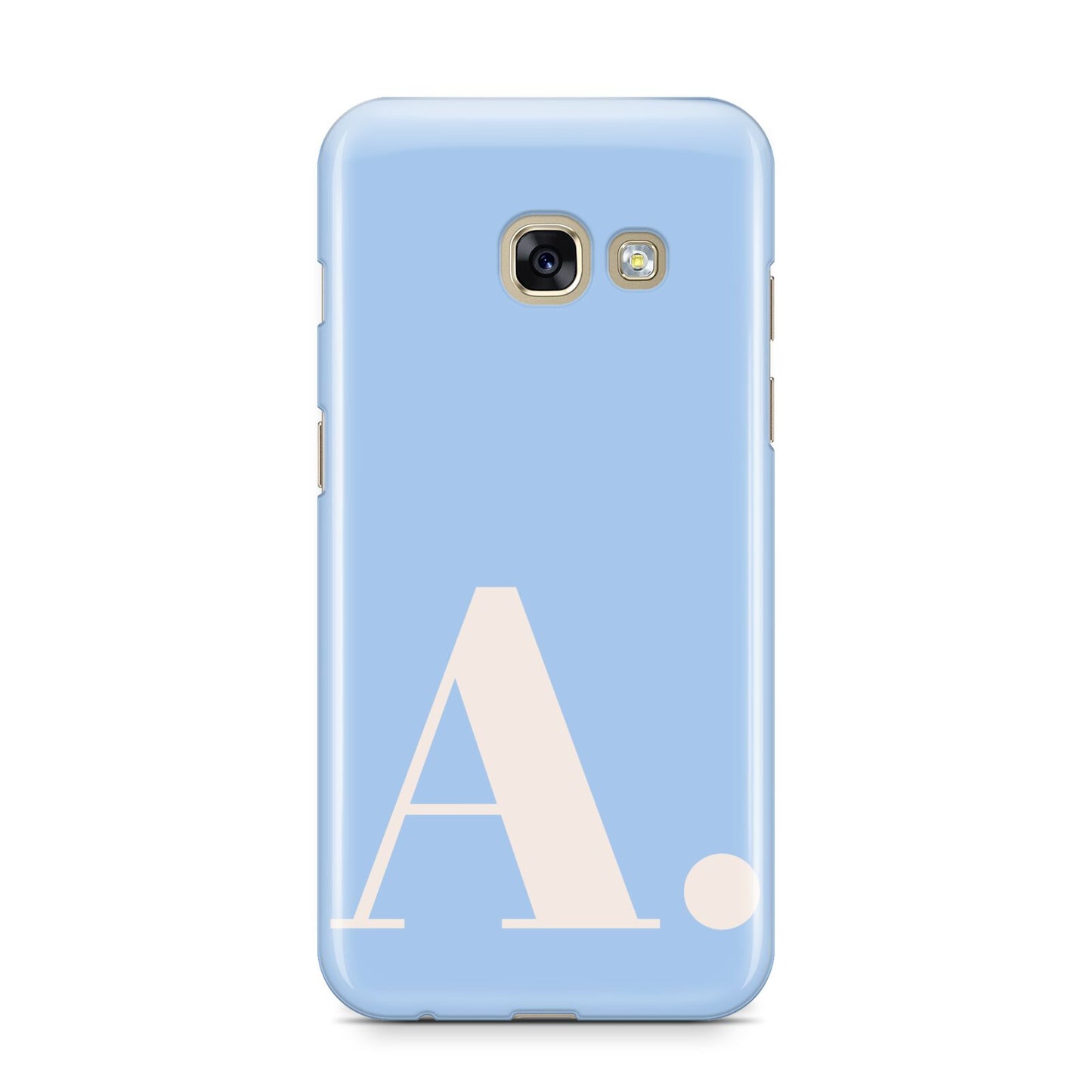 Custom Initial Samsung Galaxy A3 2017 Case on gold phone