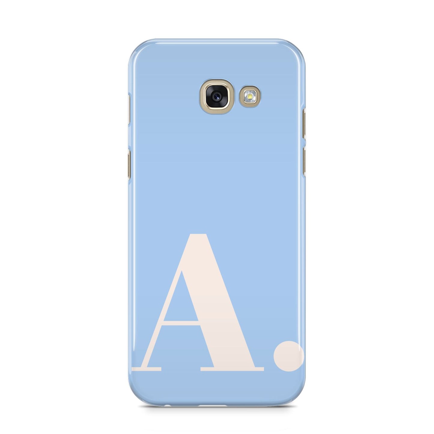 Custom Initial Samsung Galaxy A5 2017 Case on gold phone