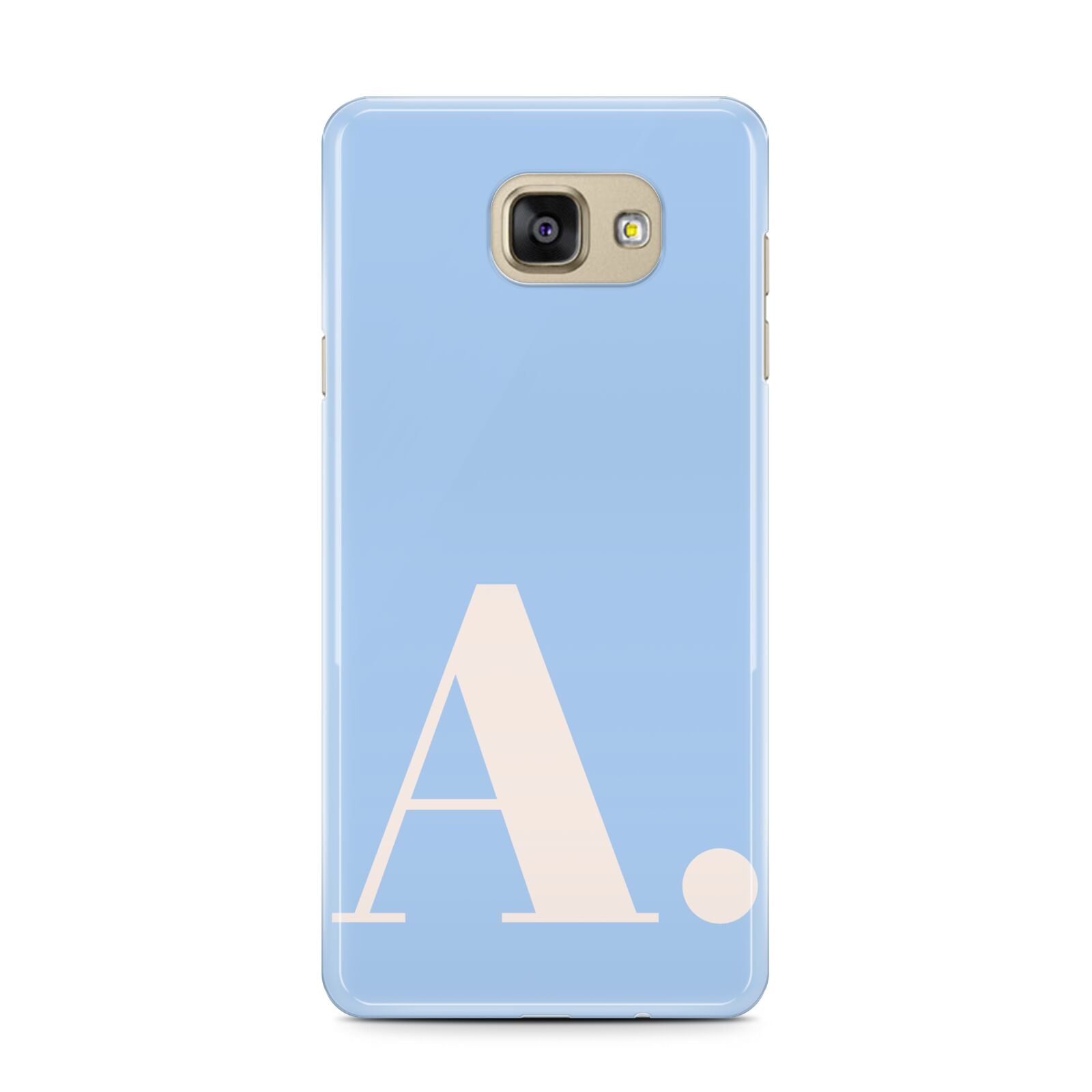 Custom Initial Samsung Galaxy A7 2016 Case on gold phone