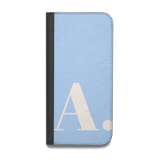 Custom Initial Vegan Leather Flip iPhone Case