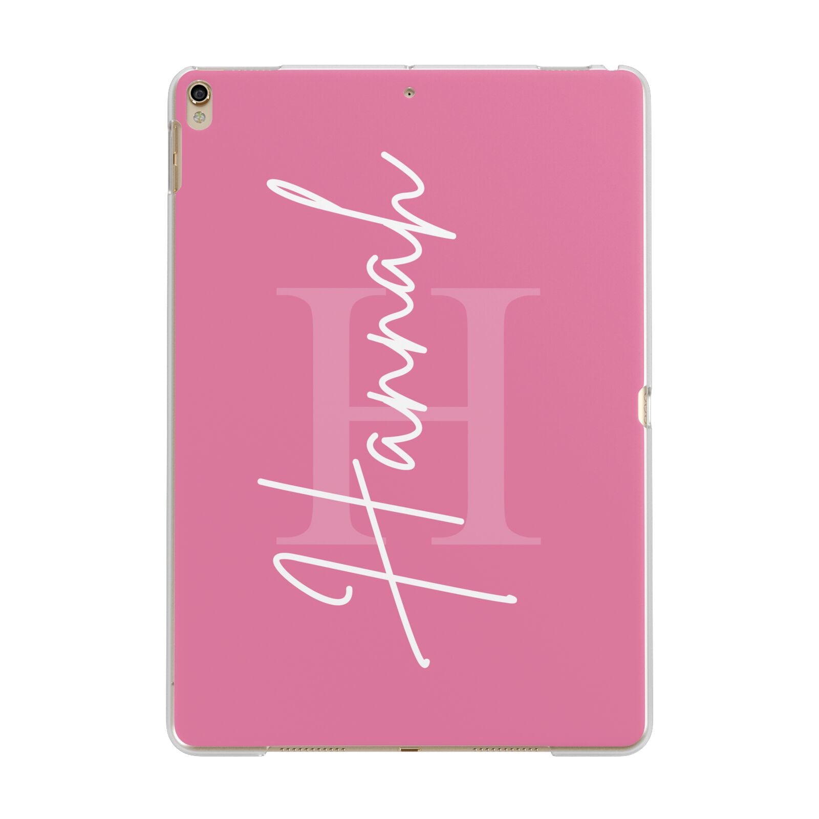 Custom Initial and Name Apple iPad Gold Case