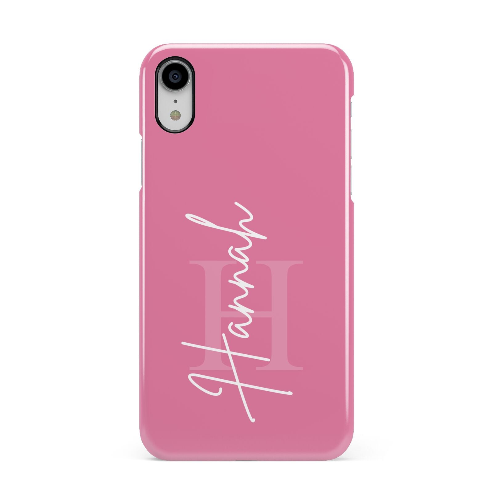 Custom Initial and Name Apple iPhone XR White 3D Snap Case