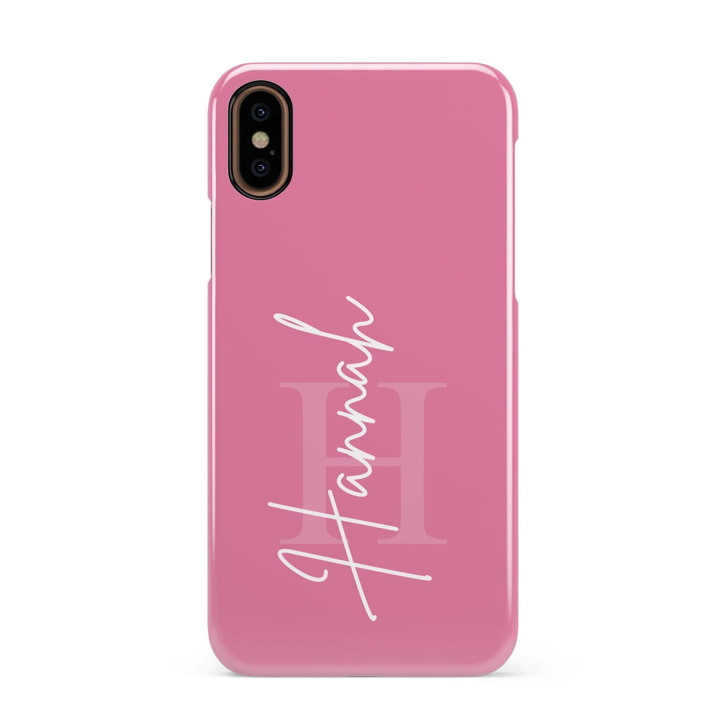 Custom Initial and Name Apple iPhone XS 3D Snap Case