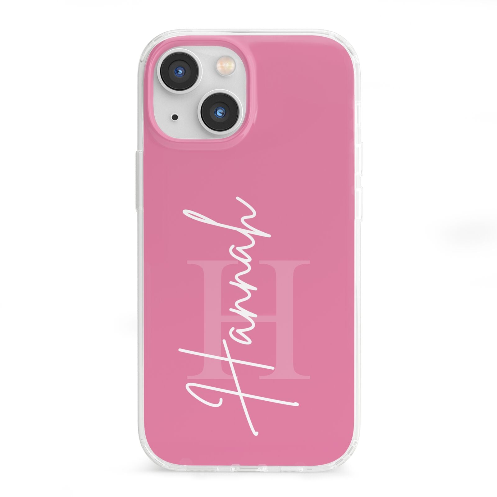 Custom Initial and Name iPhone 13 Mini Clear Bumper Case