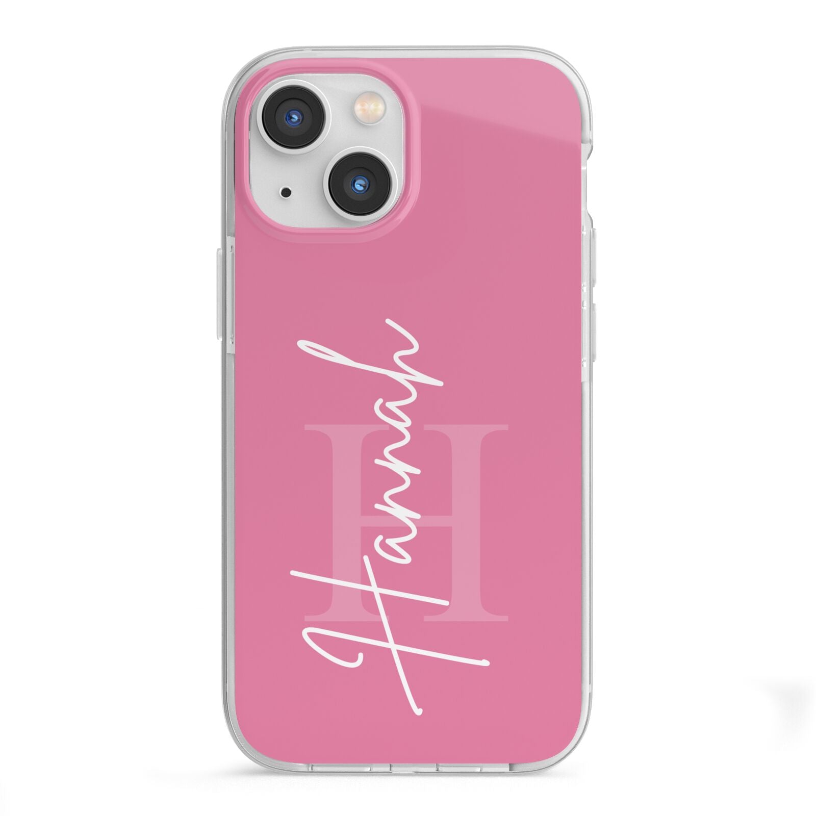 Custom Initial and Name iPhone 13 Mini TPU Impact Case with White Edges