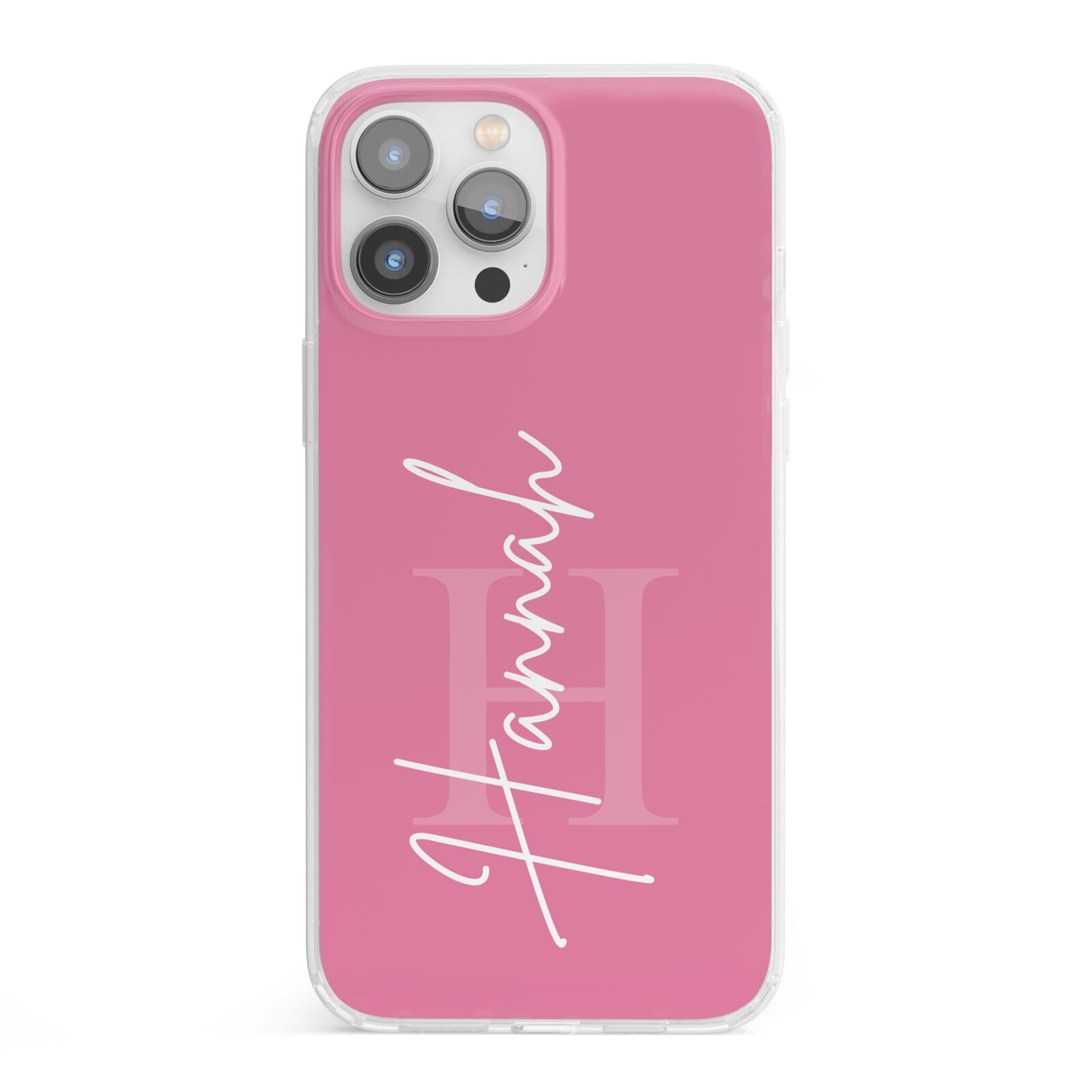 Custom Initial and Name iPhone 13 Pro Max Clear Bumper Case