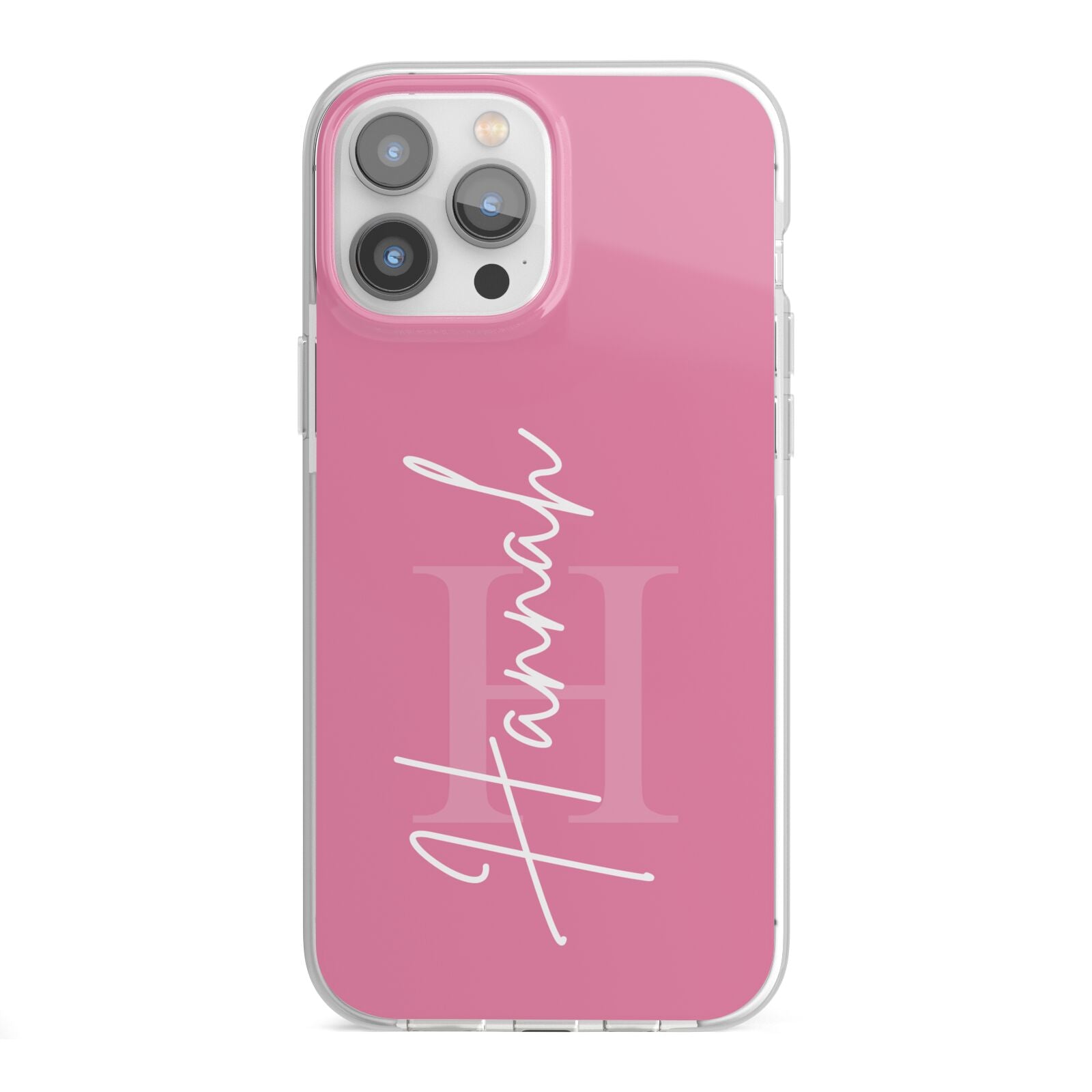 Custom Initial and Name iPhone 13 Pro Max TPU Impact Case with White Edges