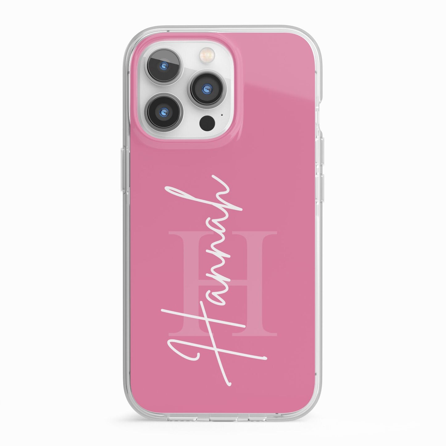 Custom Initial and Name iPhone 13 Pro TPU Impact Case with White Edges