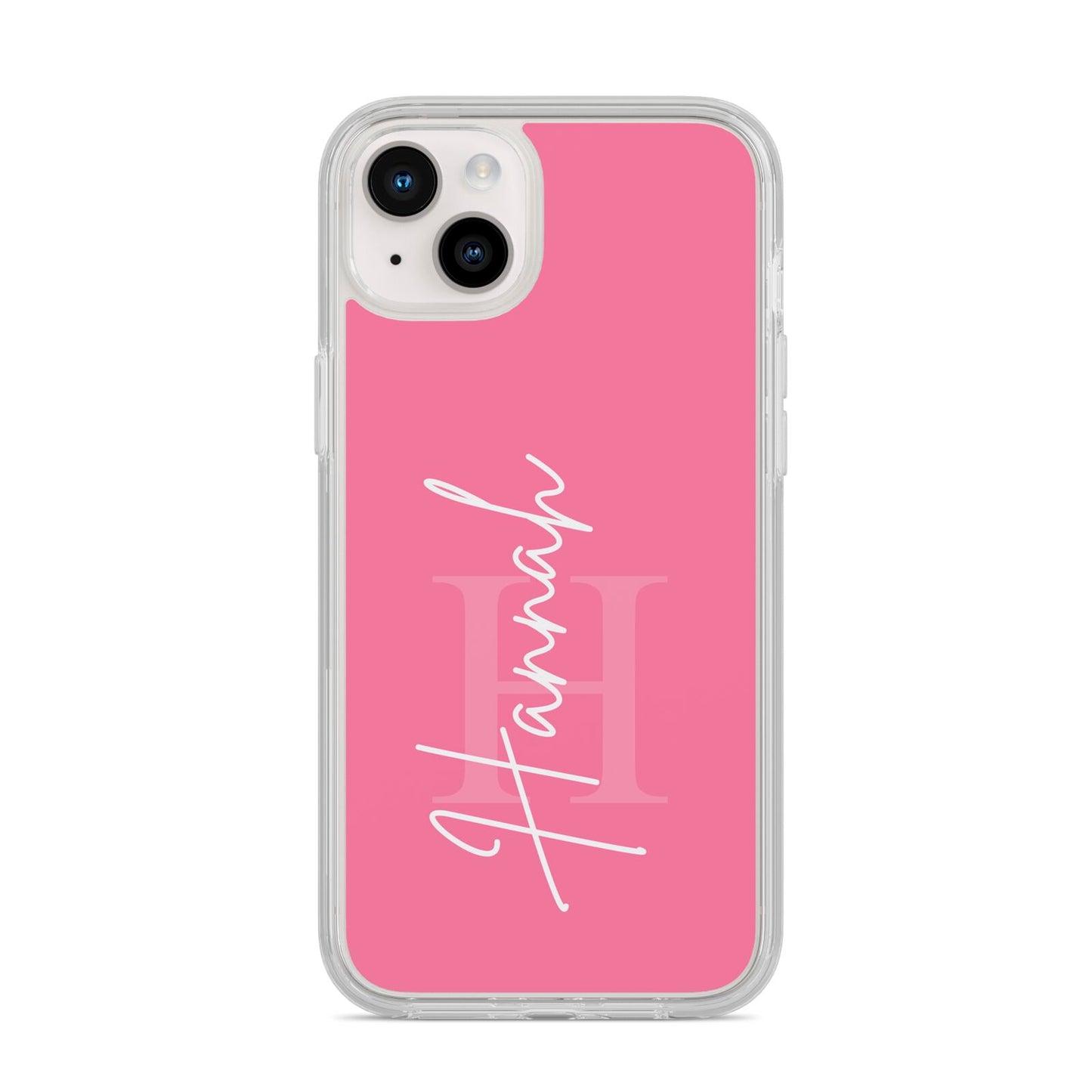 Custom Initial and Name iPhone 14 Plus Clear Tough Case Starlight