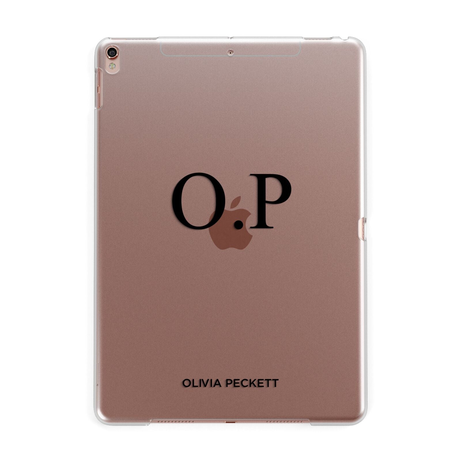 Custom Initials and Name Apple iPad Rose Gold Case