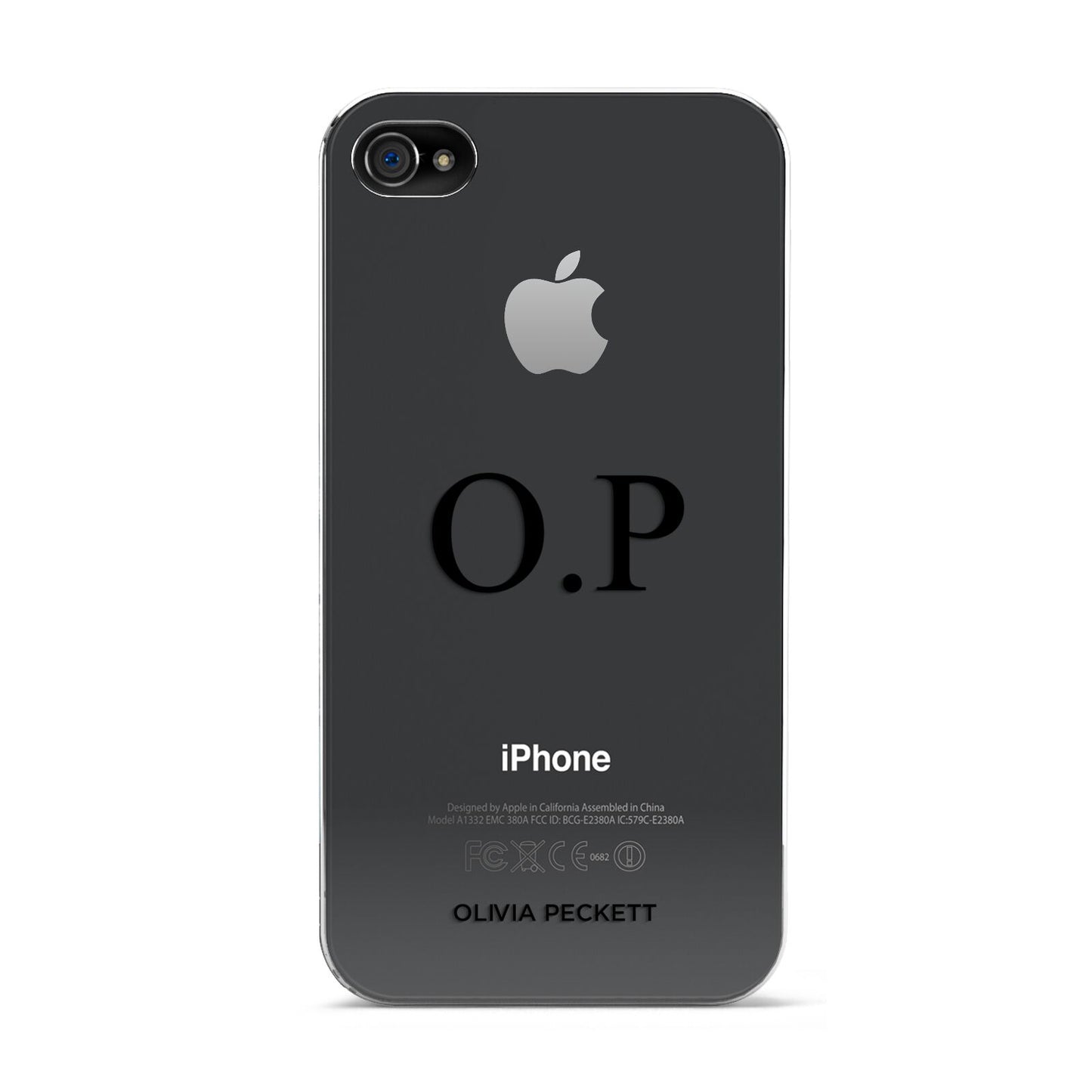 Custom Initials and Name Apple iPhone 4s Case