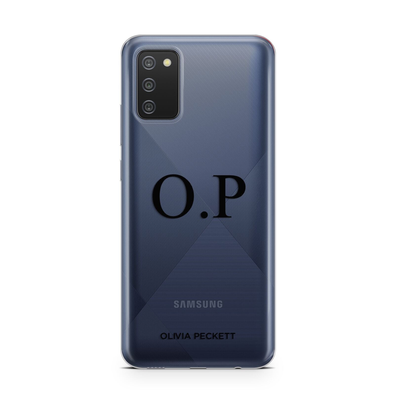 Custom Initials and Name Samsung A02s Case