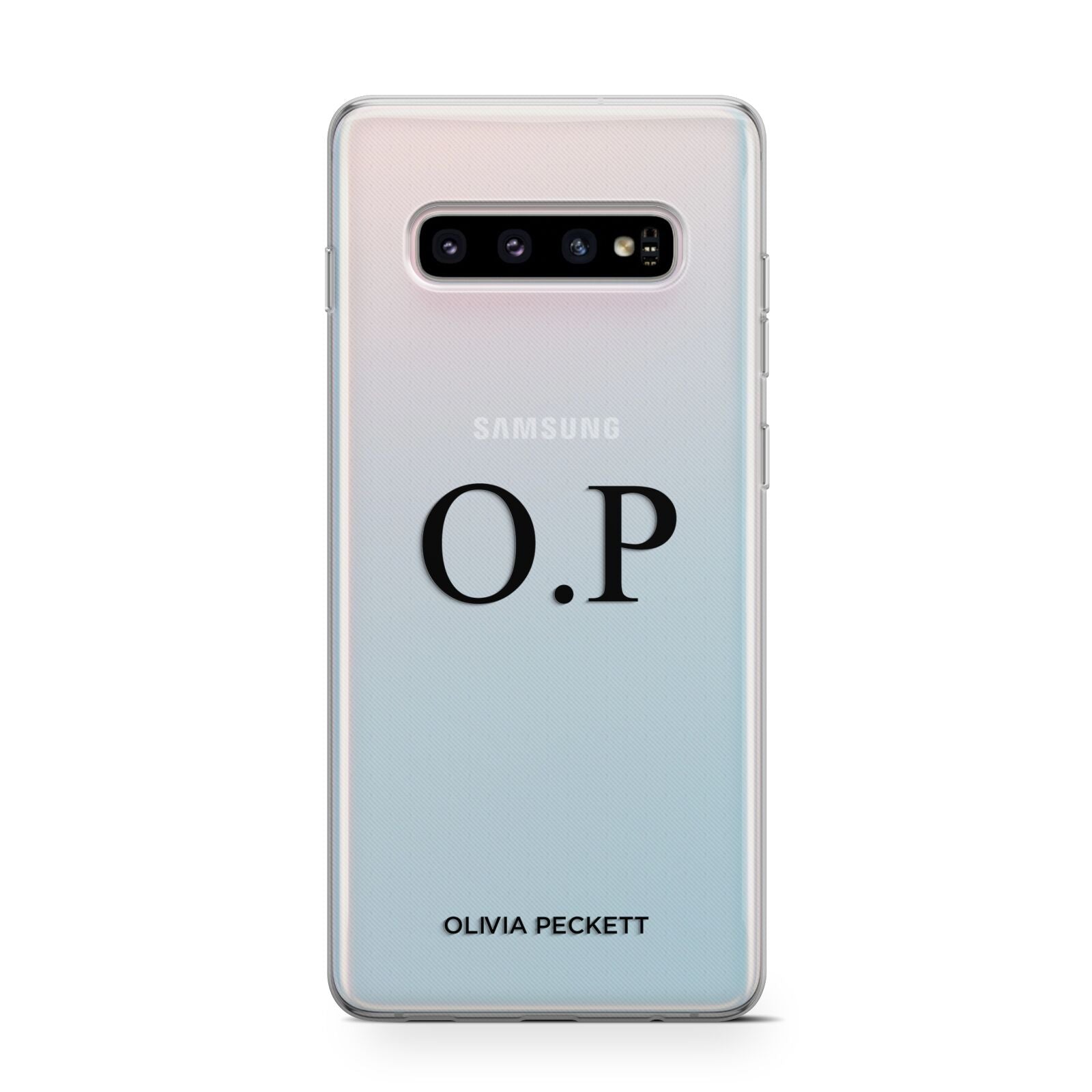 Custom Initials and Name Samsung Galaxy S10 Case