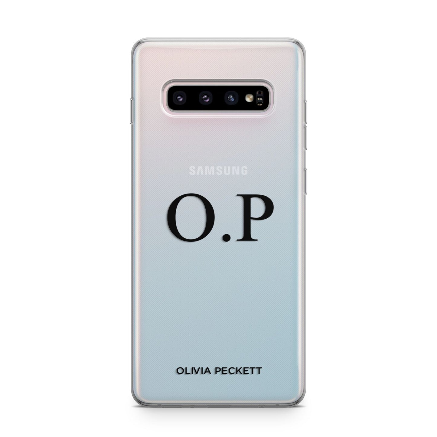 Custom Initials and Name Samsung Galaxy S10 Plus Case