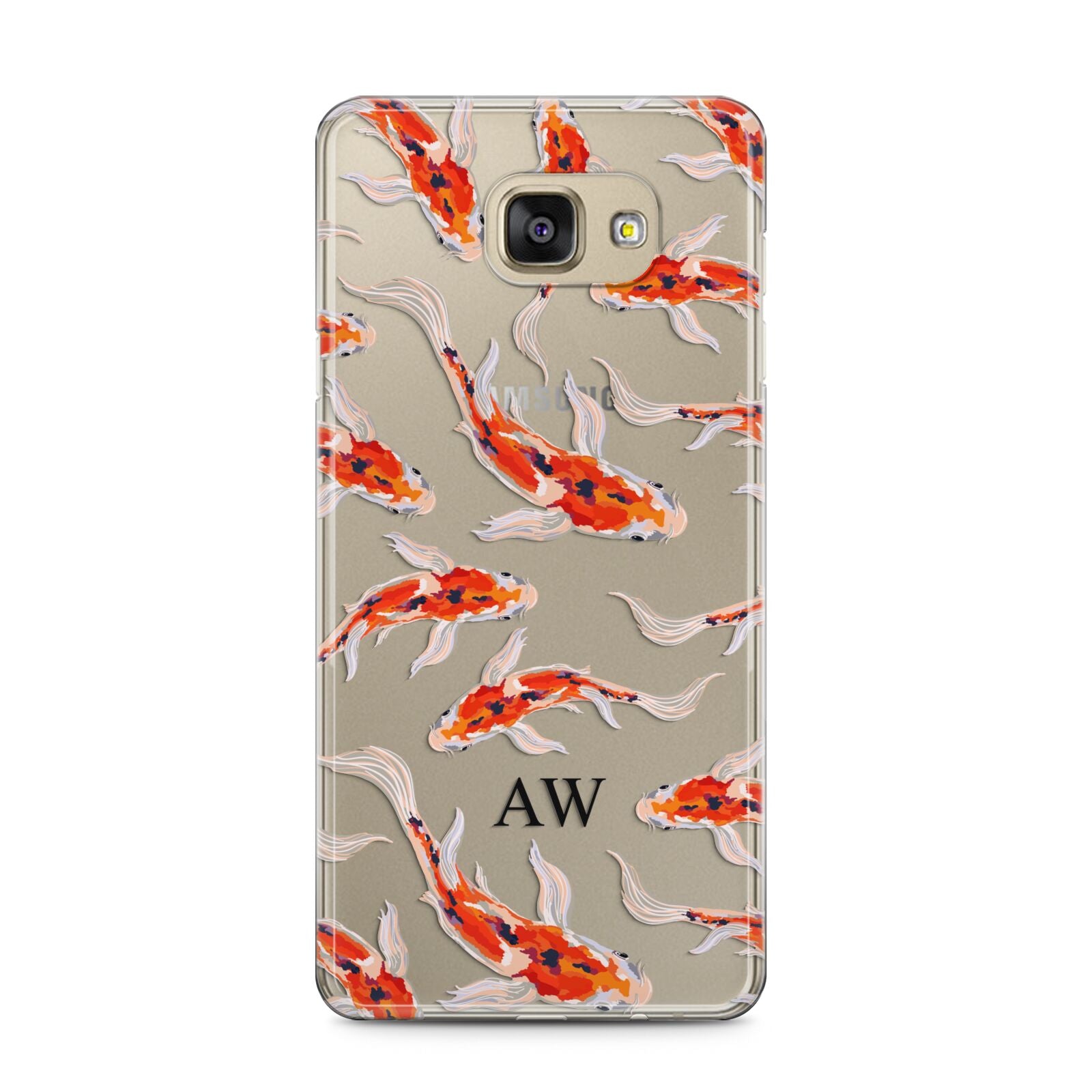 Custom Koi Fish Samsung Galaxy A5 2016 Case on gold phone