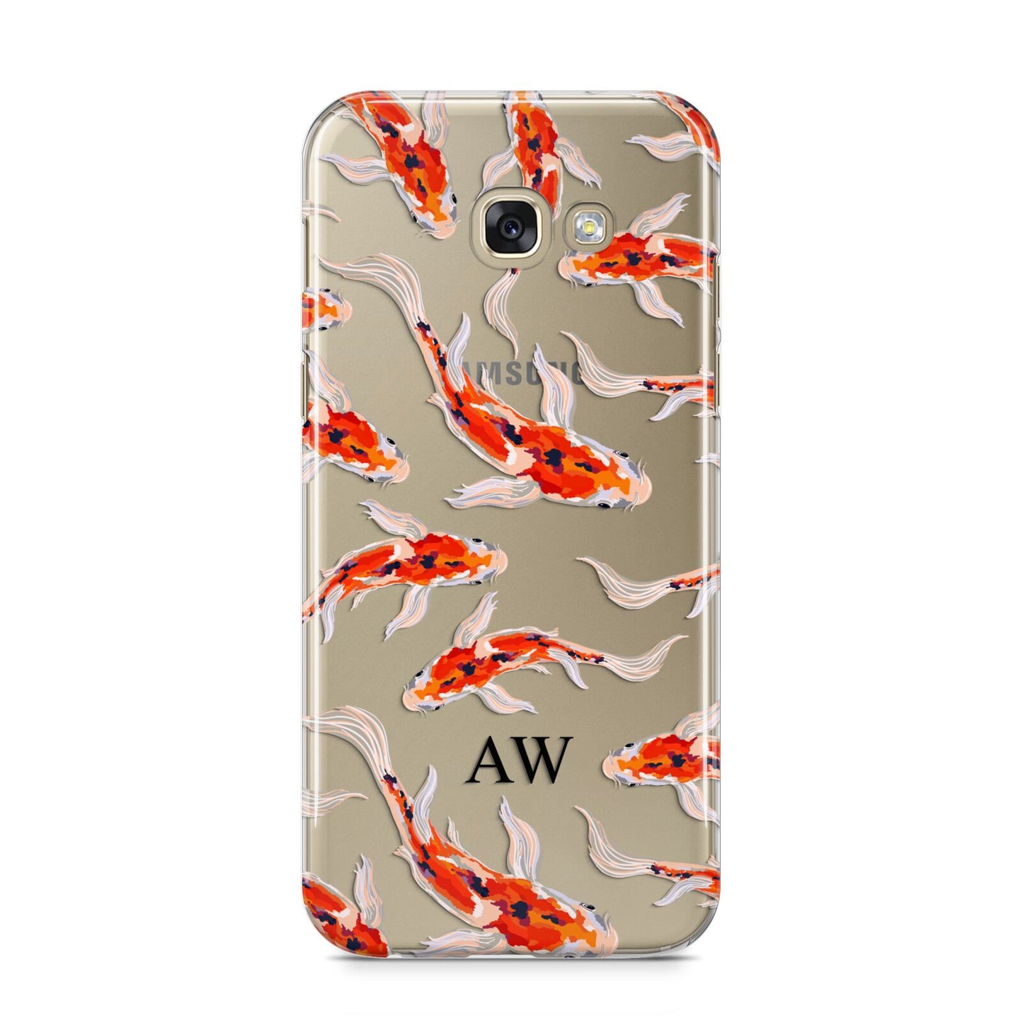 Custom Koi Fish Samsung Galaxy A5 2017 Case on gold phone